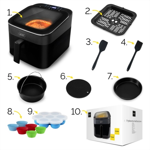 Air Fryer Frytkownica beztłuszczowa Yoer FryVision AF04BK Air Fryer Frytkownica beztłuszczowa Yoer FryVision AF04BK