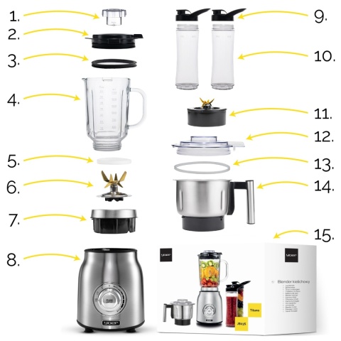 Blender kielichowy Yoer Titano JB03S Blender kielichowy Yoer Titano JB03S