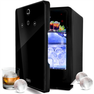 DUŻE kule 5cm Kostkarka do lodu Maszyna do kostek Yoer 220W 8kg/24h +LED