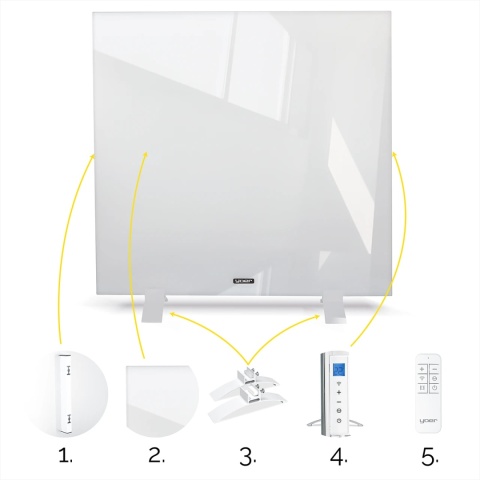 Elektryczny grzejnik na podczerwień Yoer Quadro IRH03W Elektryczny grzejnik na podczerwień Yoer Quadro IRH03W