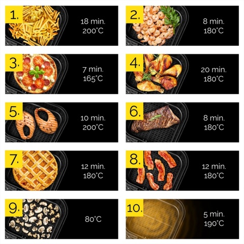 Frytkownica beztłuszczowa Air Fryer Yoer Crispo AF01BK Frytkownica beztłuszczowa Air Fryer Yoer Crispo AF01BK