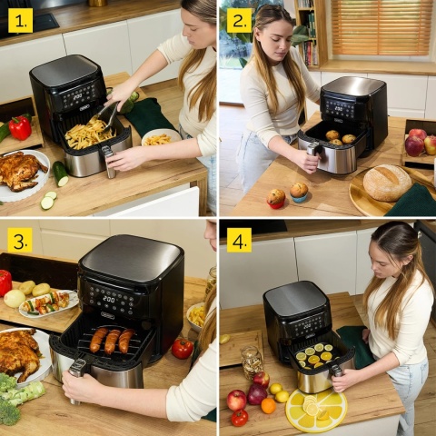Frytkownica beztłuszczowa Air Fryer Yoer Crispo AF01BK Frytkownica beztłuszczowa Air Fryer Yoer Crispo AF01BK