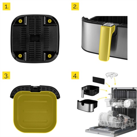 Frytkownica beztłuszczowa Air Fryer Yoer Crispo AF01BK Frytkownica beztłuszczowa Air Fryer Yoer Crispo AF01BK