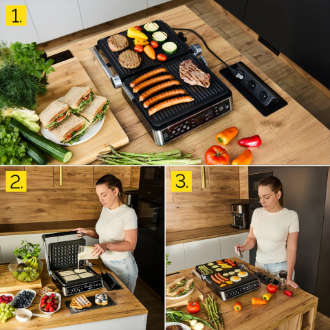 Grill elektryczny z termosondą Yoer CraftGrill EG06BK