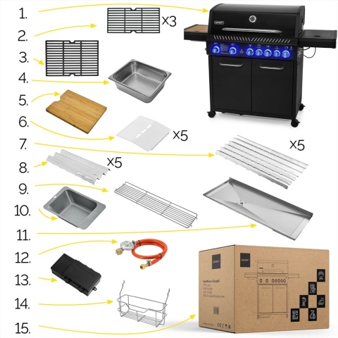 Grill gazowy Yoer BeefBaron GG05BK 5+2 Grill gazowy Yoer BeefBaron GG05BK 5+2