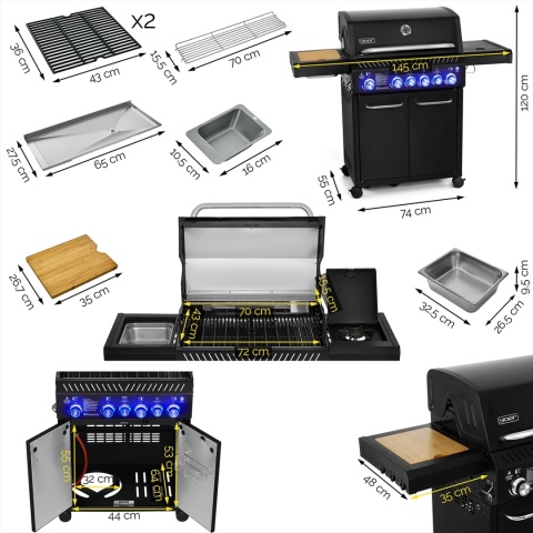 Grill gazowy Yoer BeefMaster GG04BK 4+2 Grill gazowy Yoer BeefMaster GG04BK 4+2