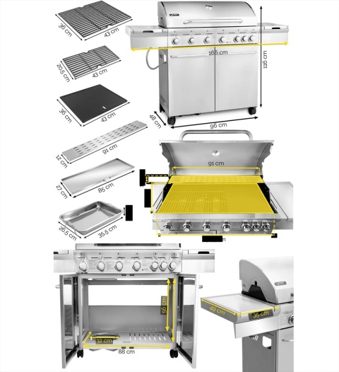Grill gazowy Yoer SteakKing GG02S 6+1 Grill gazowy Yoer SteakKing GG02S 6+1