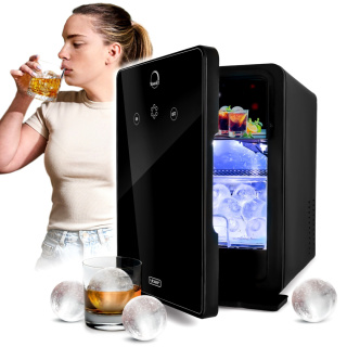 DUŻE kule 5cm Kostkarka do lodu Maszyna do kostek Yoer 220W 8kg/24h +LED