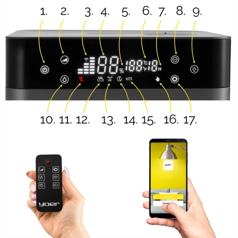 Nawilżacz powietrza Yoer AquaCube HU02G Nawilżacz powietrza Yoer AquaCube HU02G
