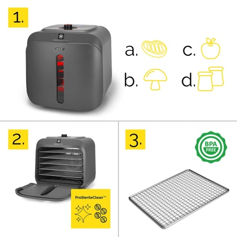 Suszarka na podczerwień do grzybów, owoców, warzyw Yoer Sunbox FD02G Suszarka na podczerwień do grzybów, owoców, warzyw Yoer Sunbox FD02G