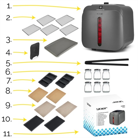 Suszarka na podczerwień do grzybów, owoców, warzyw Yoer Sunbox FD02G Suszarka na podczerwień do grzybów, owoców, warzyw Yoer Sunbox FD02G