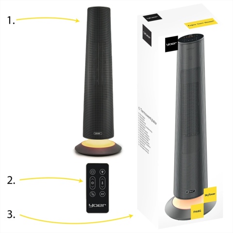 Termowentylator ceramiczny Yoer SkyTower FH06G Termowentylator ceramiczny Yoer SkyTower FH06G