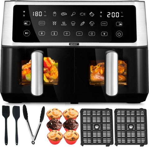 Air Fryer Frytkownica beztłuszczowa 10L Yoer DualCrisp AF02BK