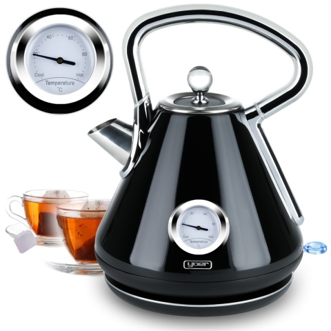 Bezprzewodowy Czajnik elektryczny Yoer Crystal EK02BK z termometrem