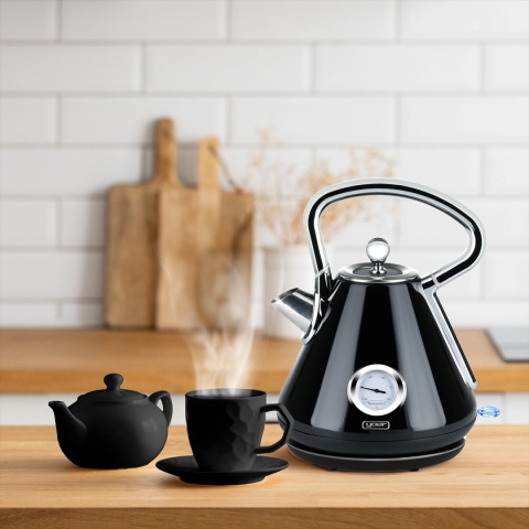 Bezprzewodowy Czajnik elektryczny Yoer Crystal EK02BK z termometrem