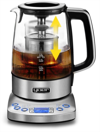 Bezprzewodowy czajnik elektryczny z zaparzaczem herbaty Yoer Flavoro EK03S