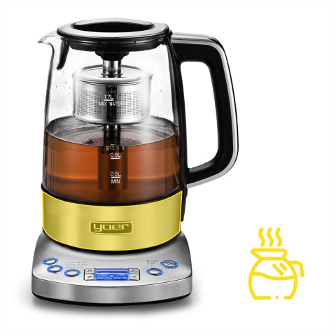 Bezprzewodowy czajnik elektryczny z zaparzaczem herbaty Yoer Flavoro EK03S