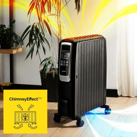 Grzejnik elektryczny Olejowy Yoer 2500W Energooszczędny 10 żeber ➕WiFi ➕TIMER
