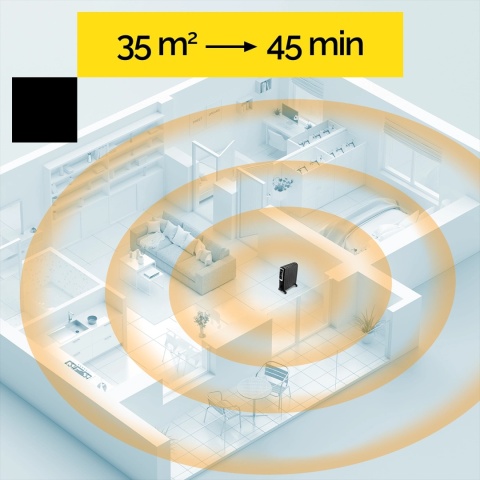 Grzejnik elektryczny Olejowy Yoer 2500W Energooszczędny 10 żeber ➕WiFi ➕TIMER