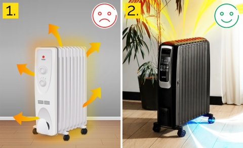 Grzejnik elektryczny Olejowy Yoer 2500W Energooszczędny 10 żeber ➕WiFi ➕TIMER