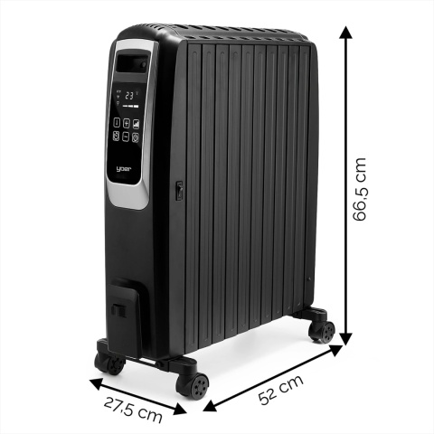 Grzejnik elektryczny Olejowy Yoer 2500W Energooszczędny 10 żeber ➕WiFi ➕TIMER