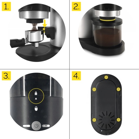 Elektryczny młynek żarnowy do kawy Yoer Mulino BCG01BK