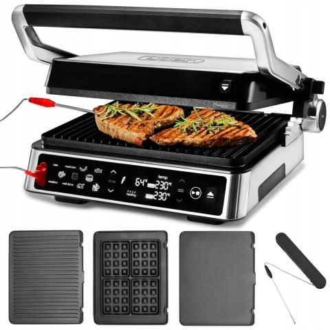 Grill elektryczny z termosondą Yoer CraftGrill EG06BK