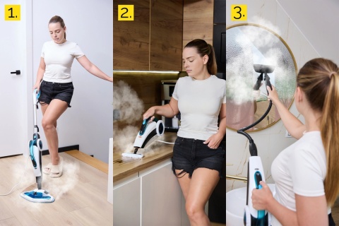 Mop parowy z myjką ręczną Yoer CleanSlide SMC01W
