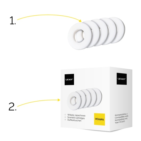Zestaw 5 wkładów zapachowych do odkurzacza Yoer VC02G