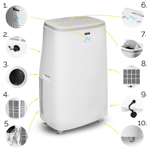 Przenośny Klimatyzator Yoer Arctico Pro PAC02W Przenośny Klimatyzator Yoer Arctico Pro PAC02W