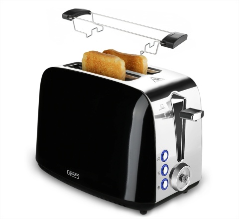 Toster Opiekacz Crystal Yoer T02BK z rusztem na bułki