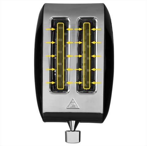 Toster Opiekacz Crystal Yoer T02BK z rusztem na bułki