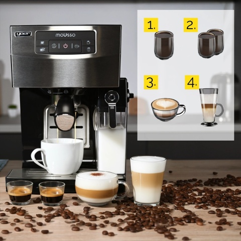 Ciśnieniowy ekspres do kawy Yoer Mousso EMF02BK