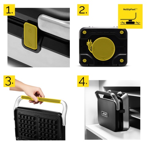 Gofrownica Yoer Fluffo WM01BK