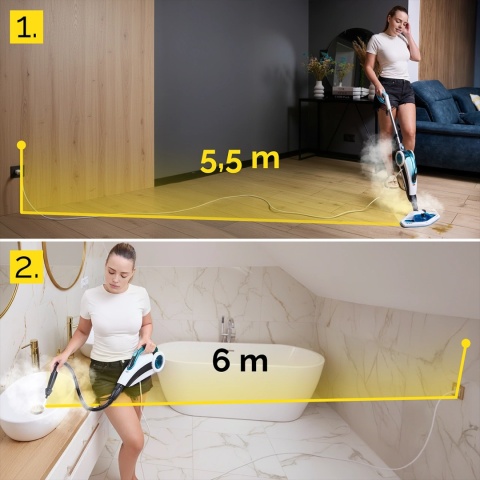 Mop parowy z myjką ręczną Yoer CleanSlide SMC01W