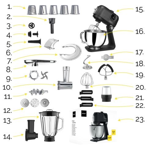 Planetarny robot kuchenny Yoer Astralo Pro KM04BK