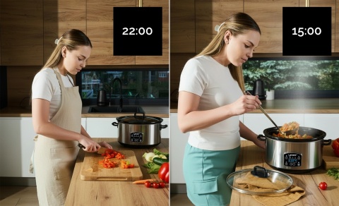 Wolnowar Yoer CleverCook SC4502S z misą ceramiczną i programatorem czasowym