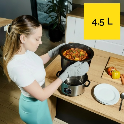 Wolnowar Yoer CleverCook SC4502S z misą ceramiczną i programatorem czasowym