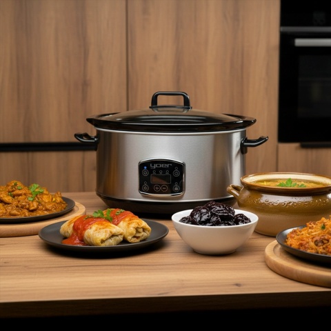 Wolnowar Yoer CleverCook SC4502S z misą ceramiczną i programatorem czasowym