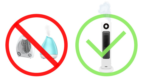 Ceramic fan heater with humidifier YOER Misto FHH01W Ceramic fan heater with humidifier YOER Misto FHH01W
