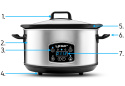 YOER CLEVER-COOK SC4502S Slow Cooker - Electric Ceramic Pot with Timer