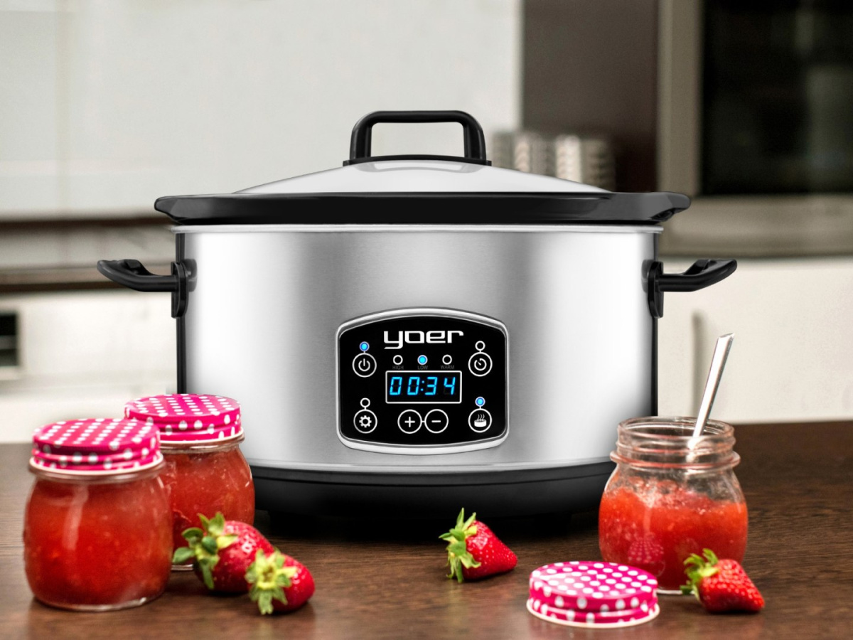 YOER CLEVER-COOK SC4502S Slow Cooker - Electric Ceramic Pot with Timer