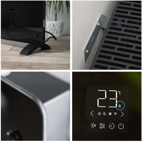 Electric convector heater YOER Glosso CH03BK Electric convector heater YOER Glosso CH03BK