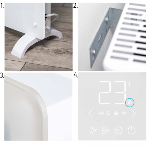 Electric convector heater YOER Glosso CH03W Electric convector heater YOER Glosso CH03W