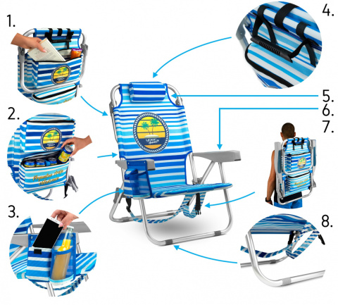 Tourist chair with cooler YOER HAWAII Tourist chair with cooler YOER HAWAII