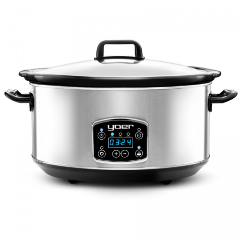 YOER CLEVER-COOK SC6502S Slow Cooker - Electric Ceramic Pot with Timer