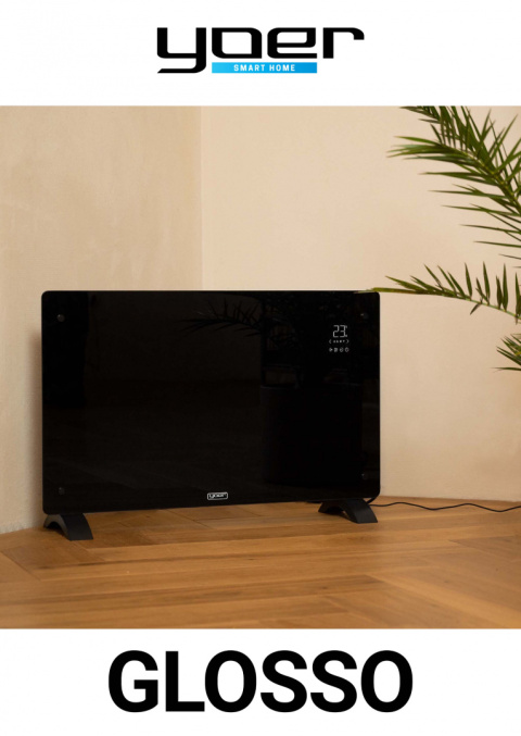 Electric convector heater YOER Glosso CH03BK Electric convector heater YOER Glosso CH03BK