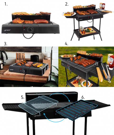 Electric grill YOER GrillMate EG01BK Electric grill YOER GrillMate EG01BK