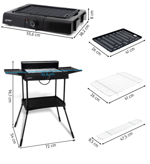 Electric grill YOER GrillMate EG01BK Electric grill YOER GrillMate EG01BK