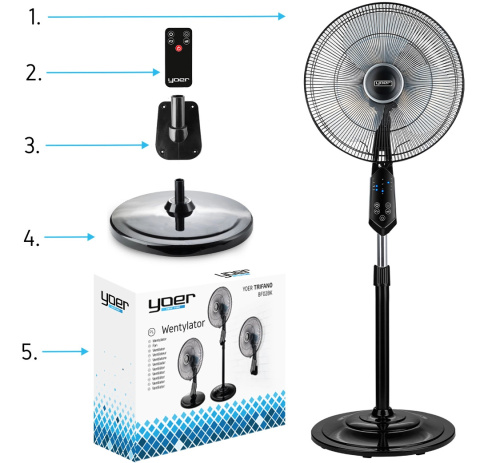 3in1 Fan YOER Trifano BF02BK 3in1 Fan YOER Trifano BF02BK